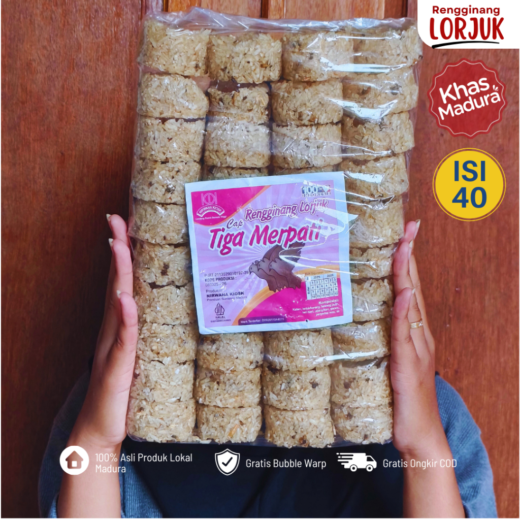 

Rengginang Lorjuk Cap Tiga Merpati Kemasan Besar Khas Madura Sumenep Rangginang Mentah Cemilan Enak Gurih