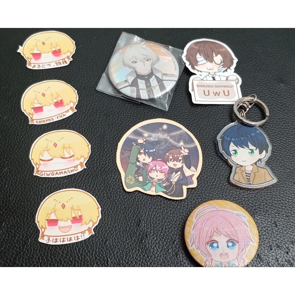 Stiker Keychain Fanart dan Original Dazai Osamu Bungou Stray Dogs / Fling Posse Hypnosis Mic / Tsumu