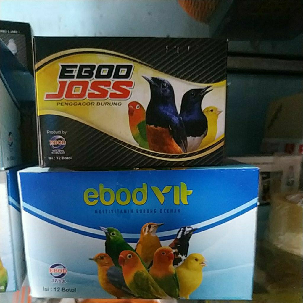 Ebod vit/ebod joss 1 dus isi 12 penggacor burung multivitamin ebod jaya original