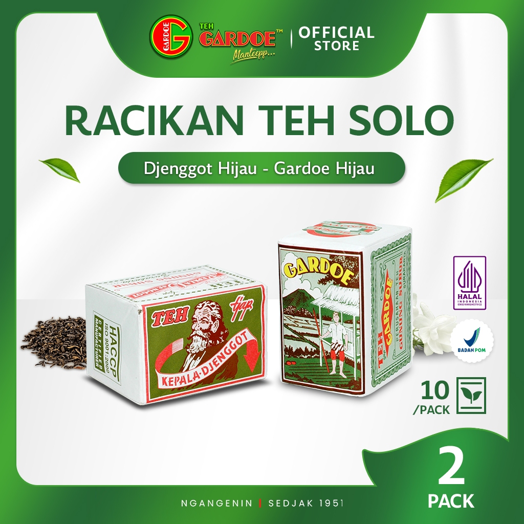 

(PROMO BUNDLING) - Kepala Djenggot Hijau 40gr & Teh Gardoe Hijau 40gr - Racikan Teh Solo