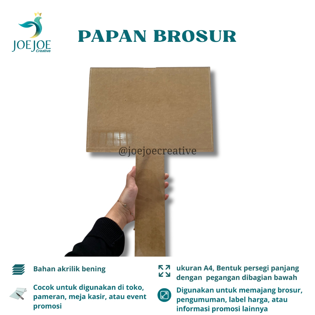 

READY STOK PAPAN BROSUR / PAPAN INFORMASI AKRILIK TRANSPARAN