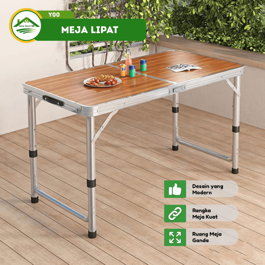 Meja Lipat Meja Portable Meja Koper Serbaguna meja lipat serbaguna alumunium kokoh - Homedecor88