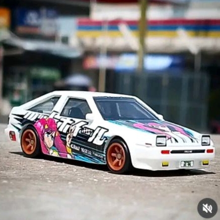 Hotwheels Hot Wheels Premium Mountain Drifters TOYOTA AE86 SPRINTER TRUENO LOOSE MULUS, Toyota AE86 