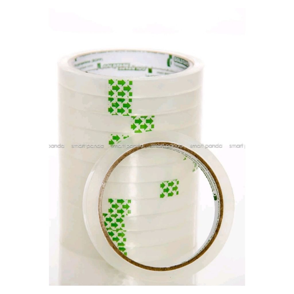 

Smart Panda Solatip 1/2" Bening Goldtape Hijau Kualitas Lem Baik Diameter 9,5cm Harga Spesial Paket 12 Rol