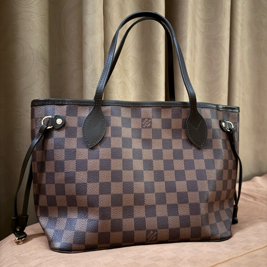 Tote bag LV Neverfull size PM damier ebene