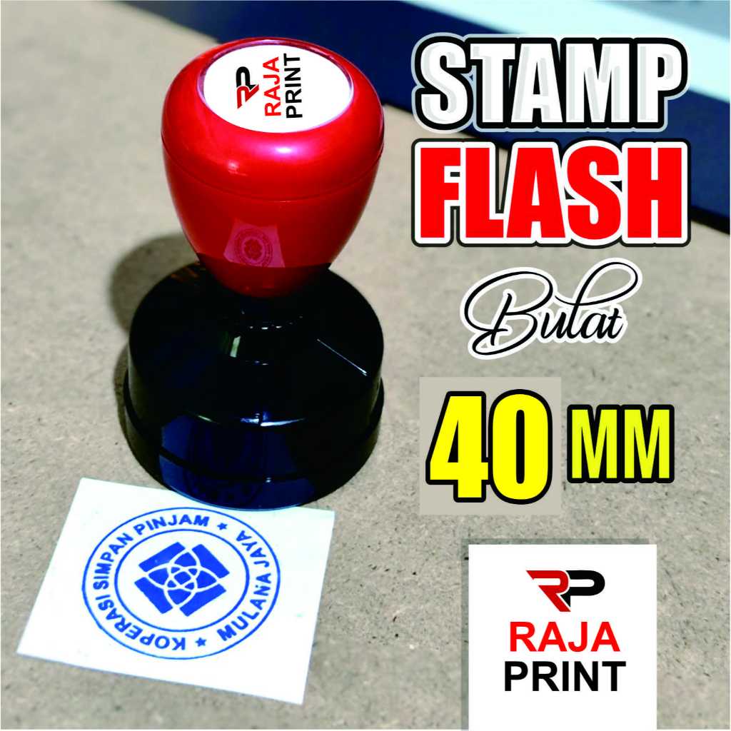 

1 HARI JADI CETAK STEMPEL GRATIS TINTA 5ML FLASH BULAT 4CM OTOMATIS CEPAT