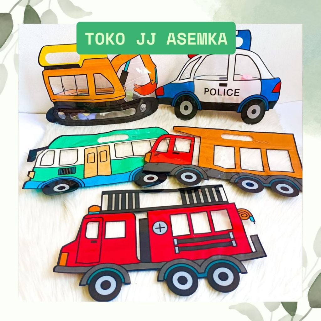 

ZIPPER EXCAVATOR MOBIL BUS TRUCK PEMADAM UKURAN 28X16 CM MURAH COD