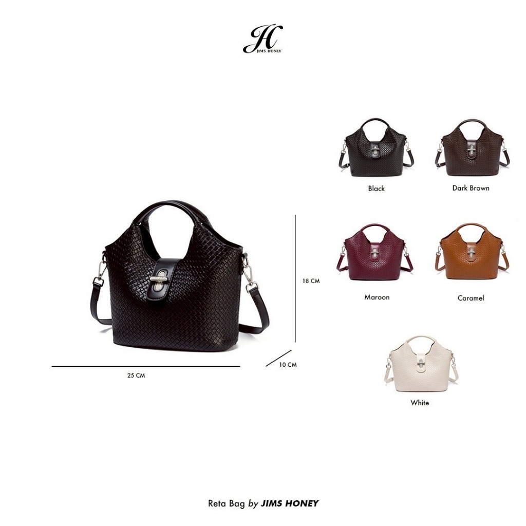 JIMS HONEY RETA BAG Tas Selempang dan Hand Bag Wanita Slingbag Cewek Jimshoney Trendy Elegan Kulit