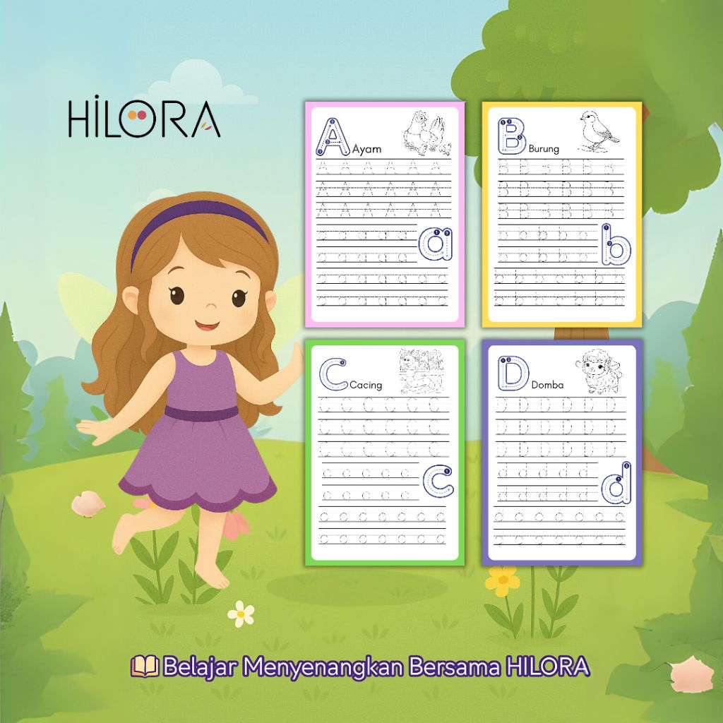 

HILORA - LEMBAR KERJA ANAK HVS A4 / LEMBAR MENULIS / LEMBAR MEWARNAI / LEMBAR MENEBALKAN HURUF