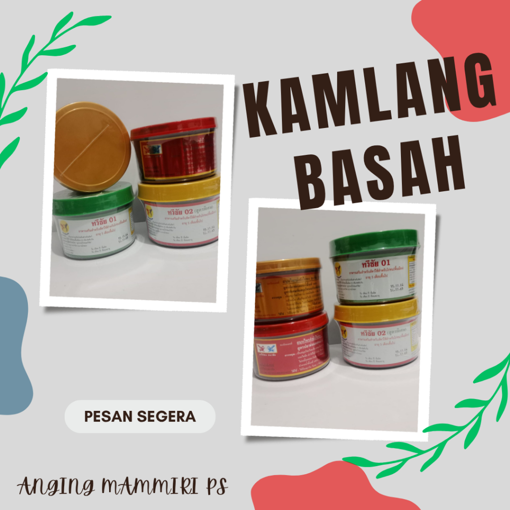 KAMLANG BASAH POT (Gold, Merah, Hijau, Kuning) -  Rawatan Ayam Jamu Ayam Aduan