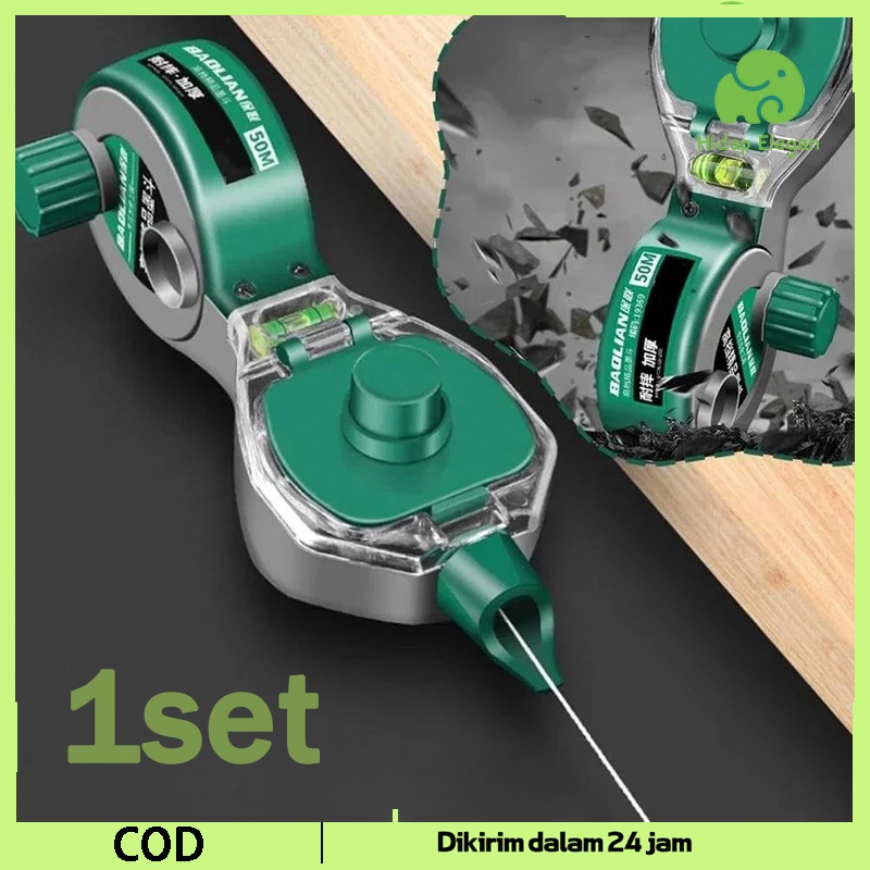 50m Tinta Sipatan Benang Penggaris Benang Lot Benang Sipatan Lot Benang Tinta Benang Sipatan Tinta A