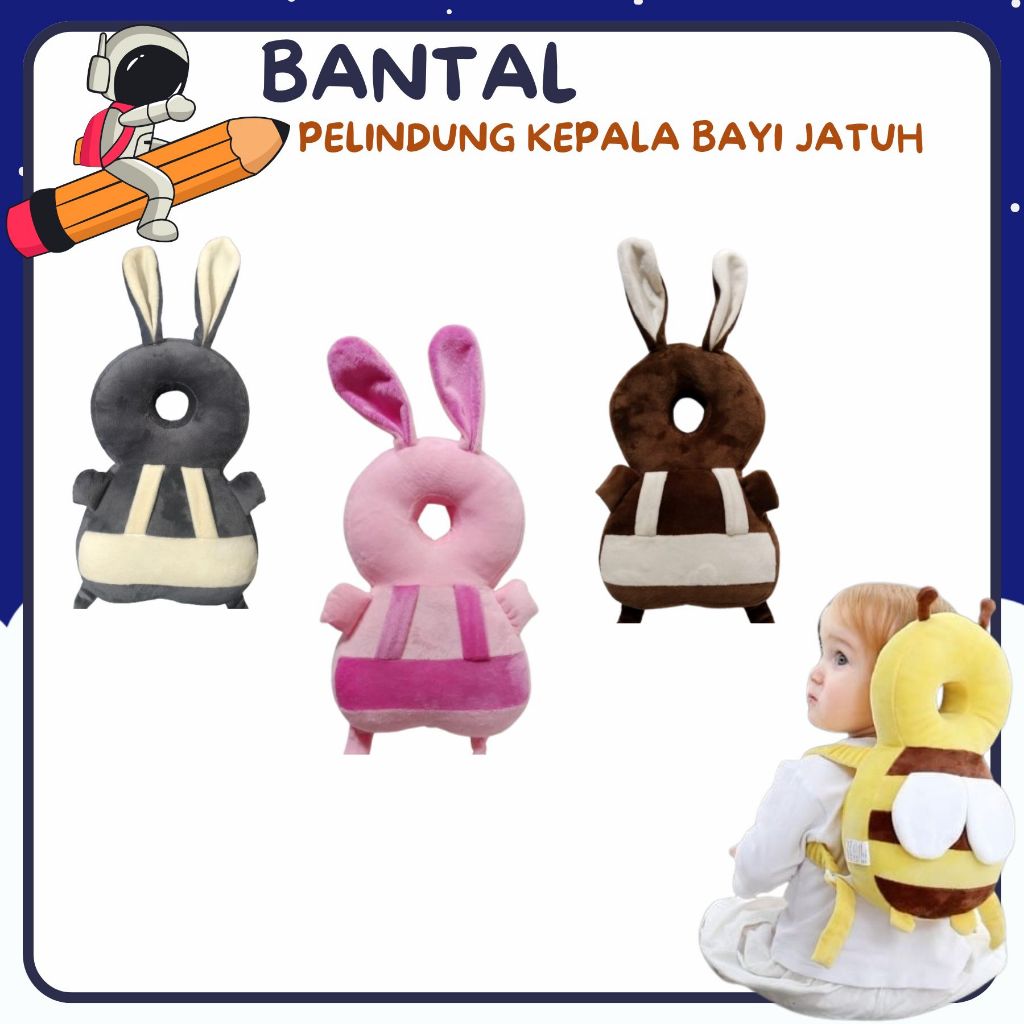 BANTAL PELINDUNG KEPALA BAYI-PELINDUNG KEPALA BAYI ANAK JATUH BELAJAR BERJALAN DAN MERANGKAK-KELINCI