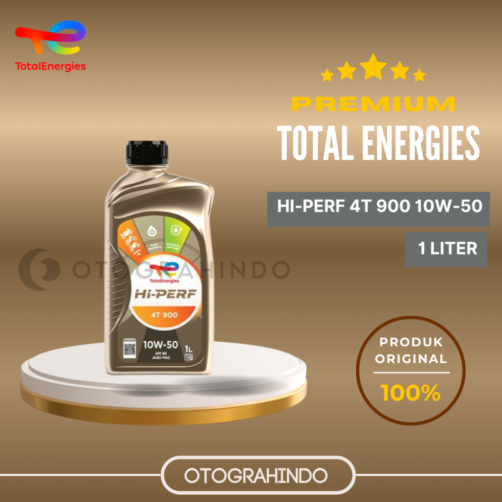 TOTAL ENERGIES HI-PERF 4T 900 10W-50 SYNTHETIC 1L OLI MOTOR MESIN 4 TAK MOTOR NINJA CBR VIXION R15