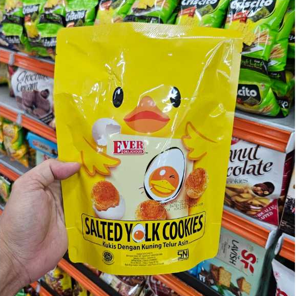 

ED 06.26 PCS 150GR - EVERD POUCH SALTED EGG 711843/ SNACK CAMILAN EVER D KUKIS DENGAN KUNING TELUR ASIN