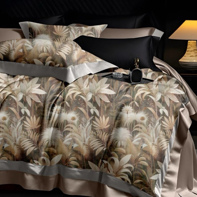 Biosibedding Sprei Bedcover Sutra Organik Motif Forest Tropical - Sprei Quilt Cover Duvet Cover Cust