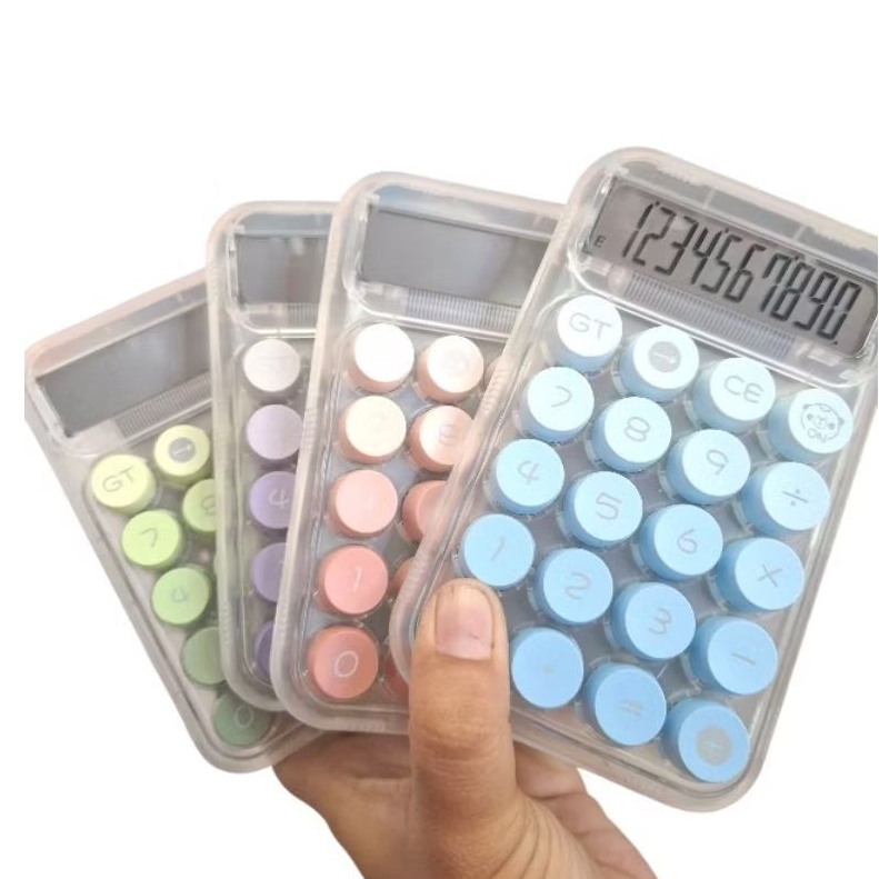

KALKULATOR KC-819 TRANSPARAN BENING 10DIGIT ungu LILAC hijau TOSCA pink PASTEL biru SKYBLUE KINCIZEN
