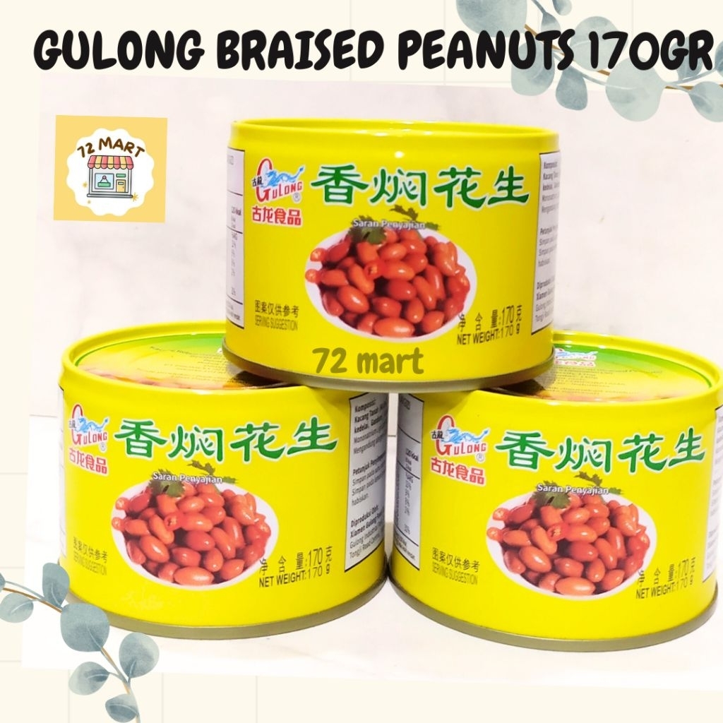 

GULONG Braised Peanuts Kacang Tanah 170gr/Kacang Rebus Dalam Kaleng