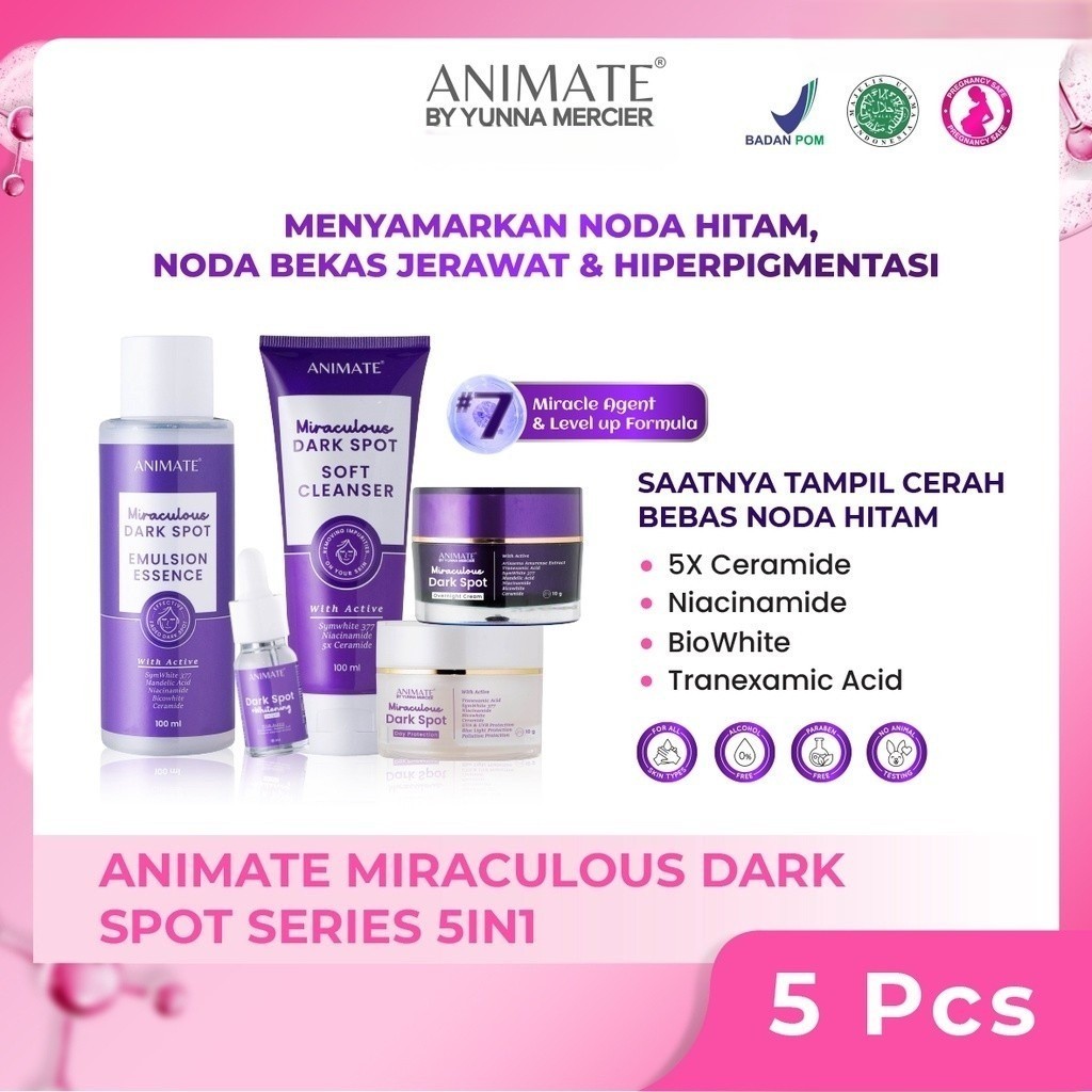 AS Animate Miraculous Dark Spot Series 5in1 Animate Skincare By Yunna mercier 5 In 1