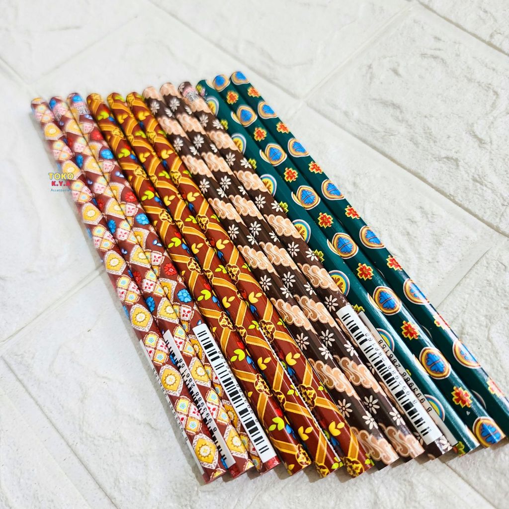 

(1 SET/12 PCS) PENSIL 2B JOYKO MOTIF BATIK/PENSIL KAYU PREMIUM/PENSIL JOYKO P-98