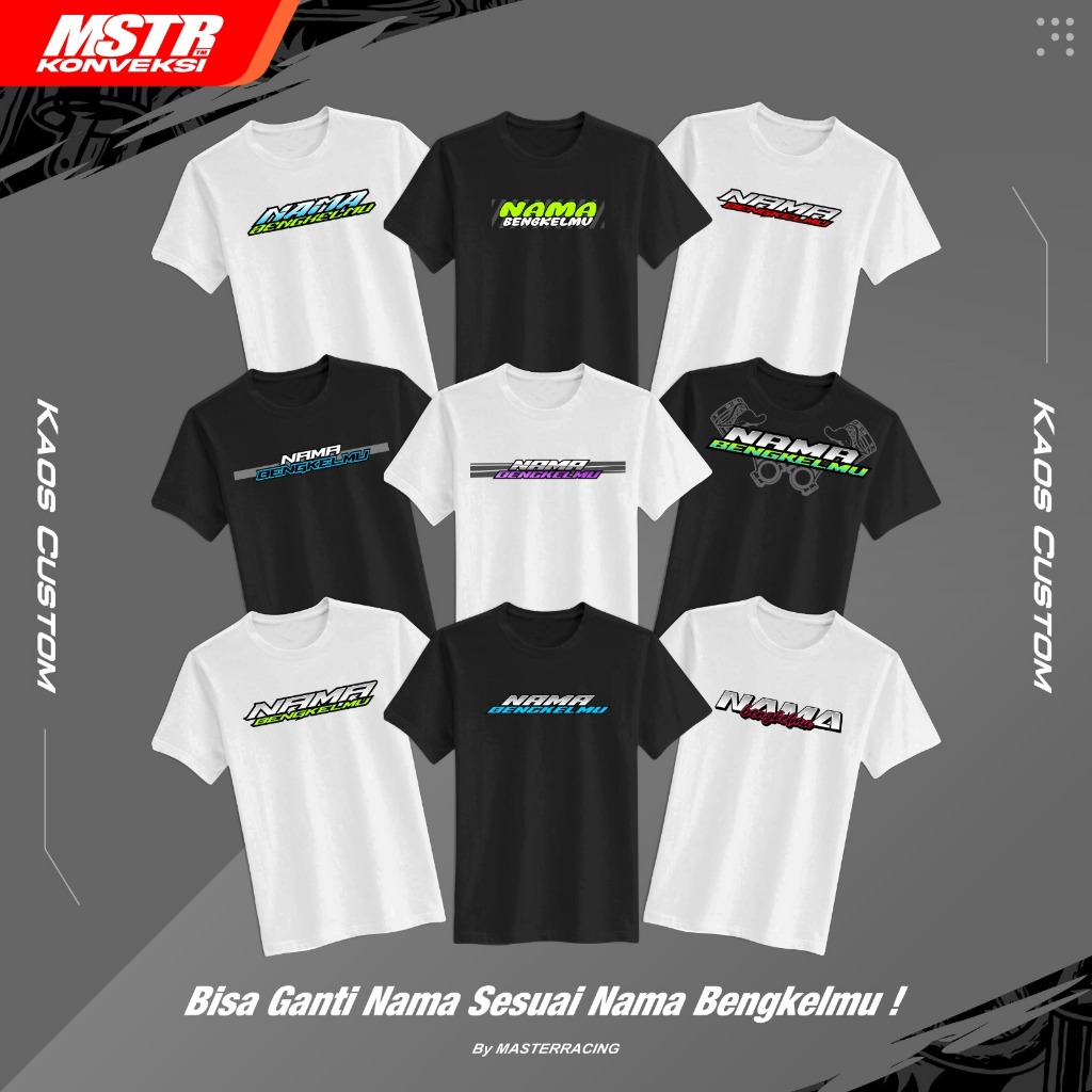 PO Masterracing | CUSTOM NAMA BENGKEL | KAOS BENGKEL OTOMOTIF MOTOR