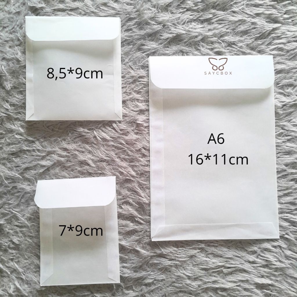 

Amplop kalkir bening transparan amplop potrait untuk photocard amplop packing ukuran A6 A7 A8