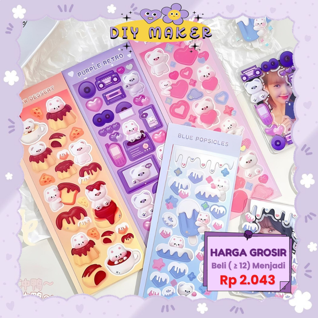 

DM Stiker MOMO Terbaru Panjang Stiker DIY Dekorasi Lucu Aksesoris Dekor Photocard Kpop Card Lucu