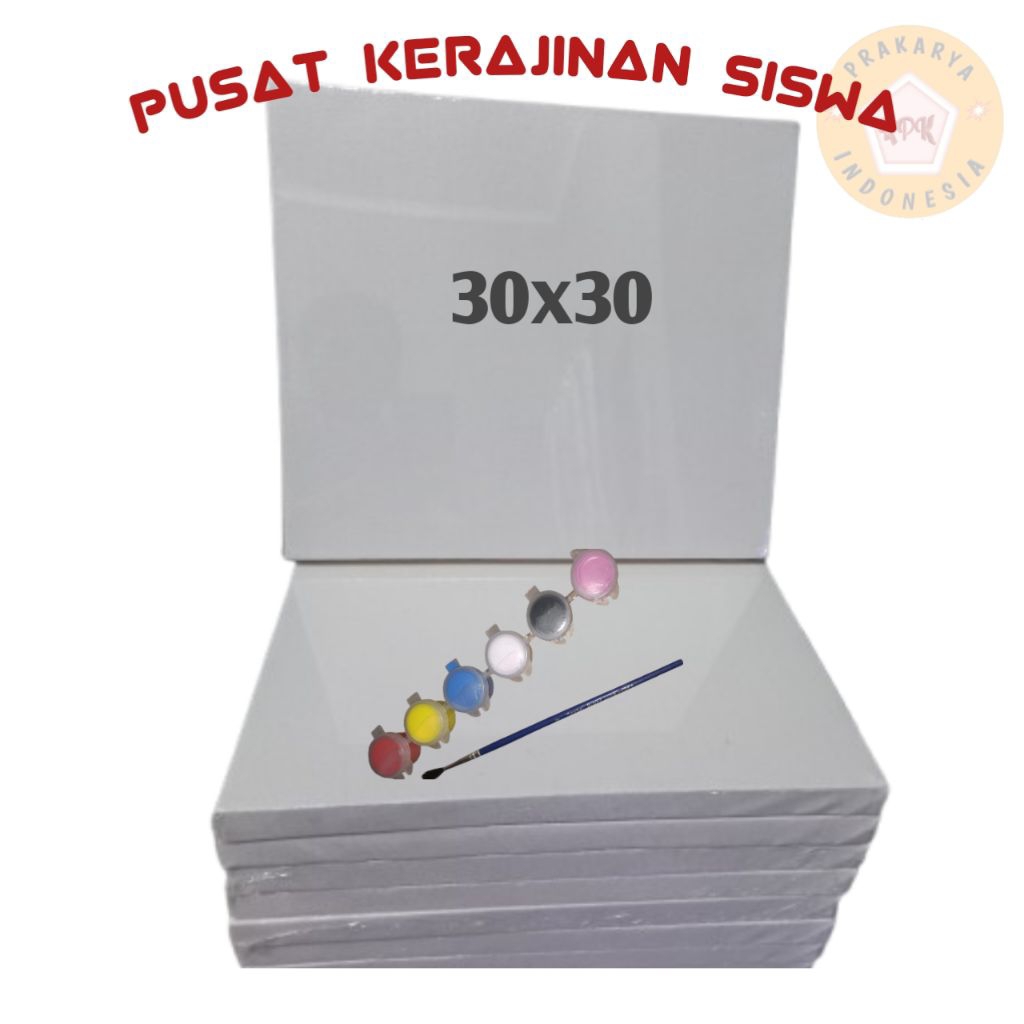 

Kanvas Lukis 30x30 paket bahan kerajinan tangan melukis