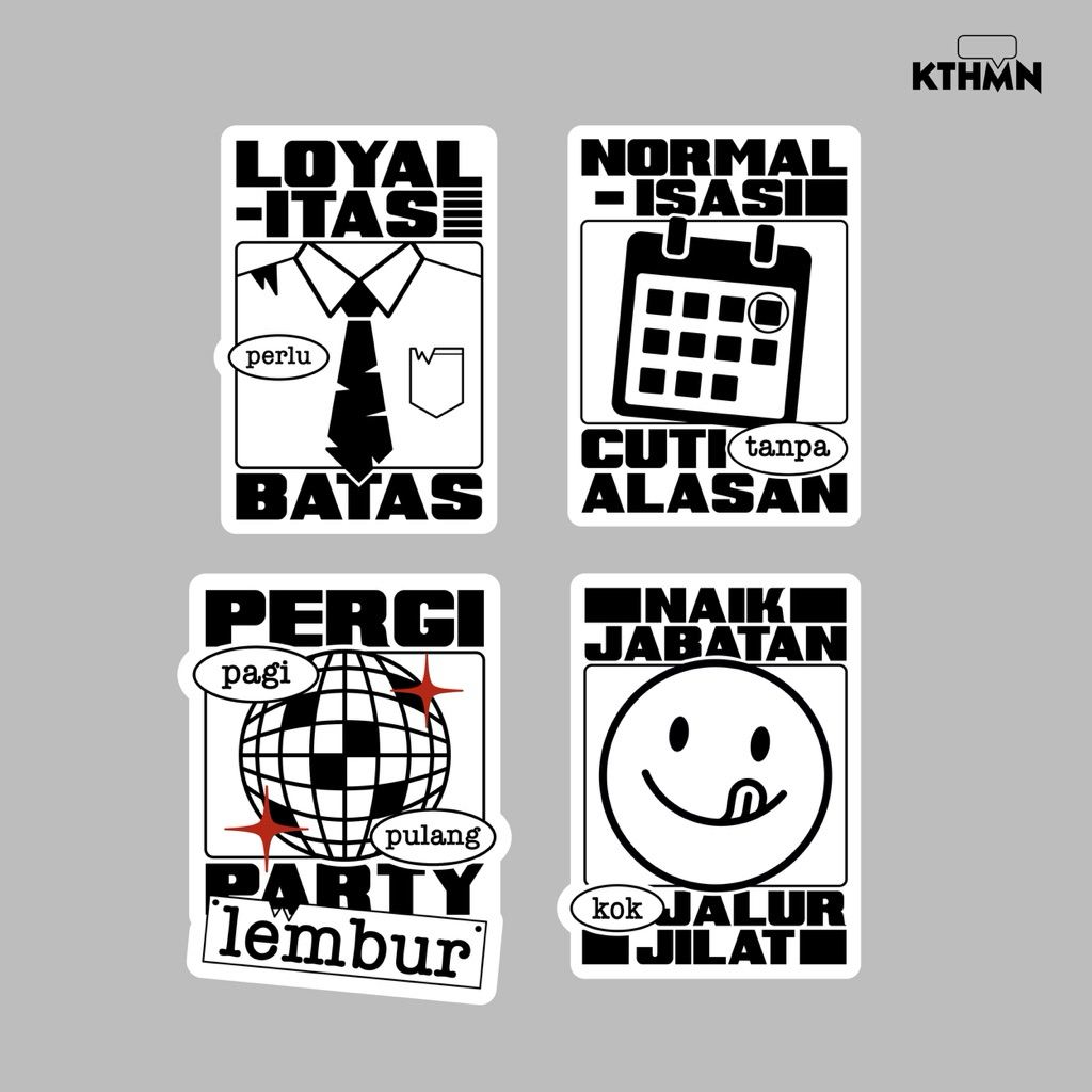 

Karyawan Series Vol. 7 (Monokrom) - Sticker Pack | SP - 085