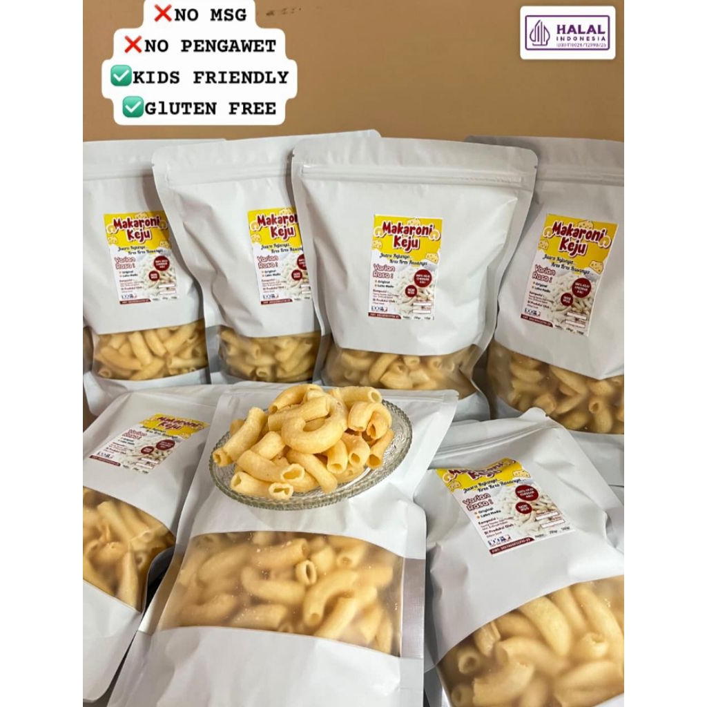 

MAKARONI KEJU CHEDDAR 250 GRAM (NON MSG) FREE BUBBLE+DUS
