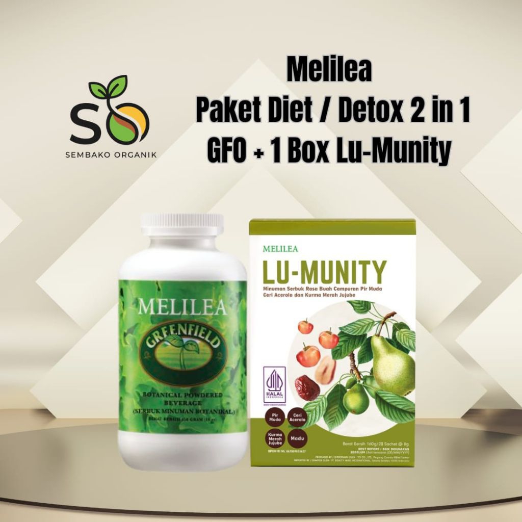 Melilea Paket Detox 2 in 1 GFO Lumunity