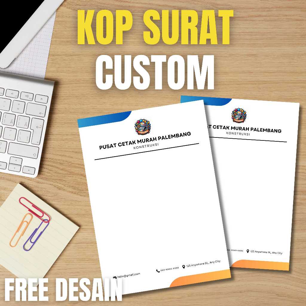 

CETAK COP SURAT CUSTOM F4/A4 FULL COLOR
