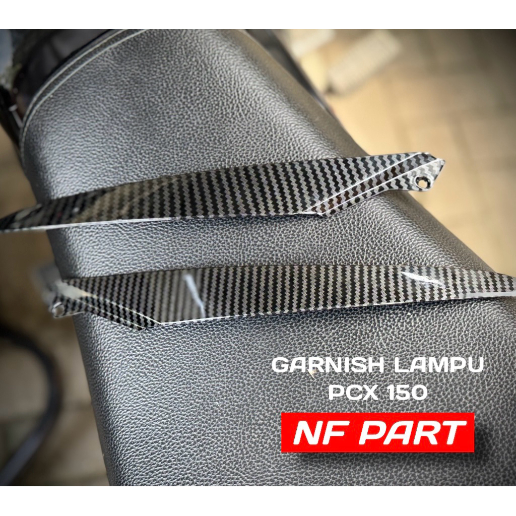 garnish lampu pcx 150 carbon Garnish Headlight Headlamp Hiasan Lampu Depan PCX 150