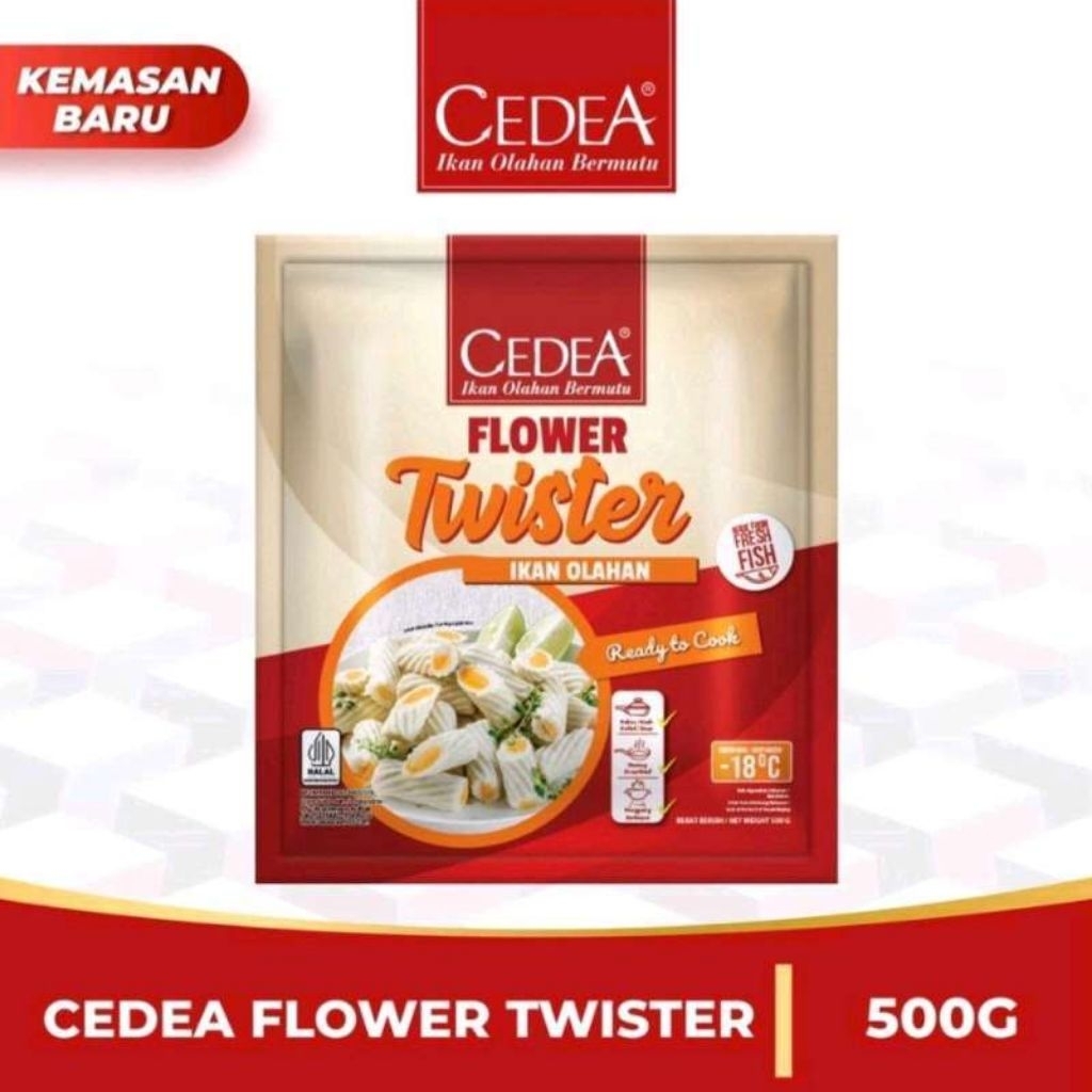 

Cedea Flower Twister / Baso Ikan Bentuk Twister | Berat Bersih 500gr