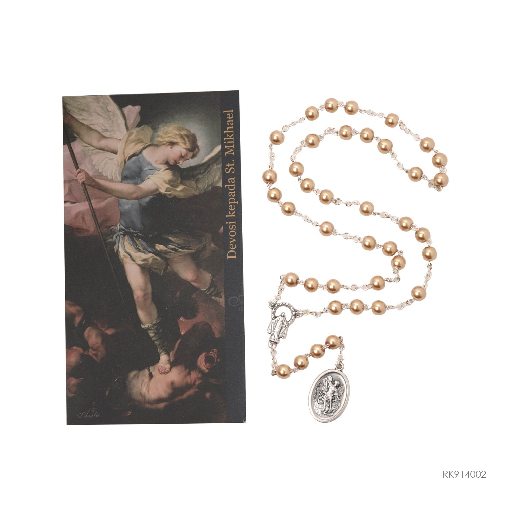 Kaplet St.Michael  Mutiara Artificial 6mm Doa Katolik