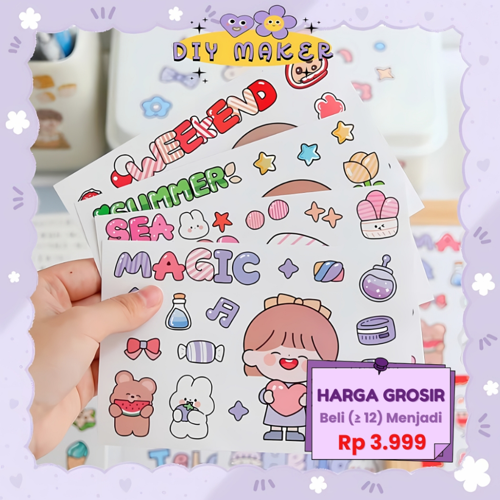 

DM Stiker Dekor tumblr Casing Ipad HP Buku Diary Notebook 1 Pcs Stiker Sticker Box Stiker Aesthetic