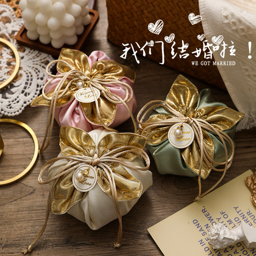

XTD - 002 Pouch Kain PU Leather Box - pouch bag mini bahan kain - pouch souvenir wedding / sangjit