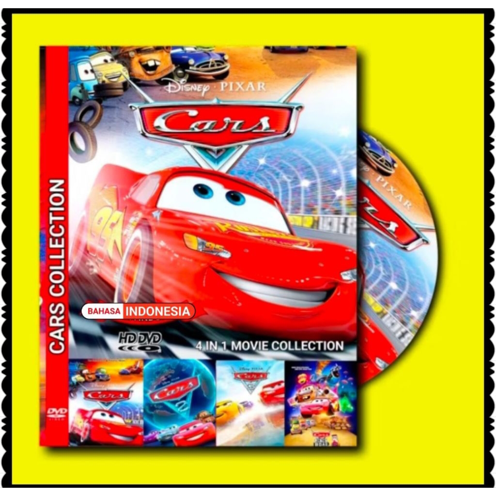 Kaset DVD Koleksi Cars Bahasa Indonesia - Kaset DVD Animasi Anak