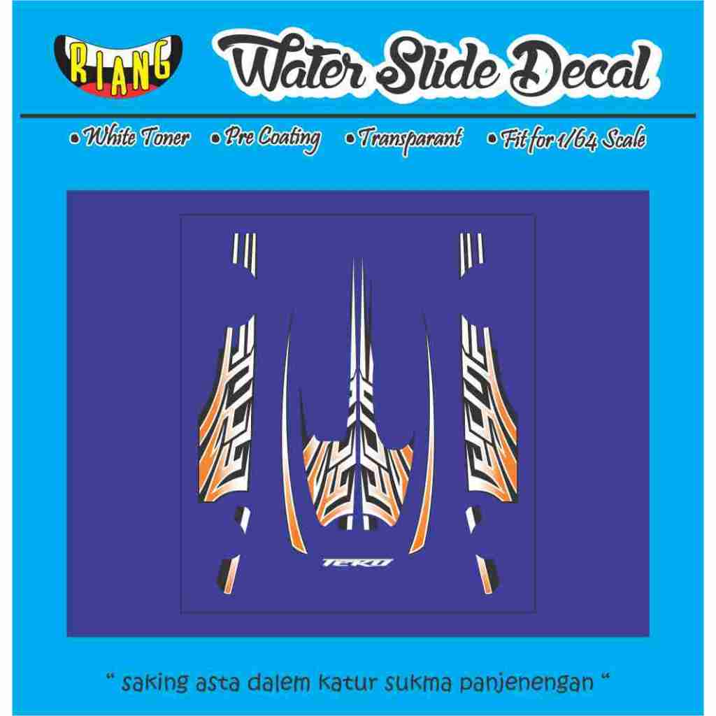 Decal Waterslide Hot Wheels Acceleracers Teku Battle Spec