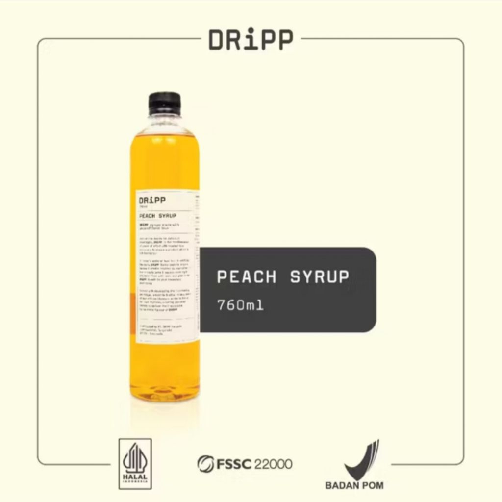 

DRIPP SYRUP PEACH 760 ML
