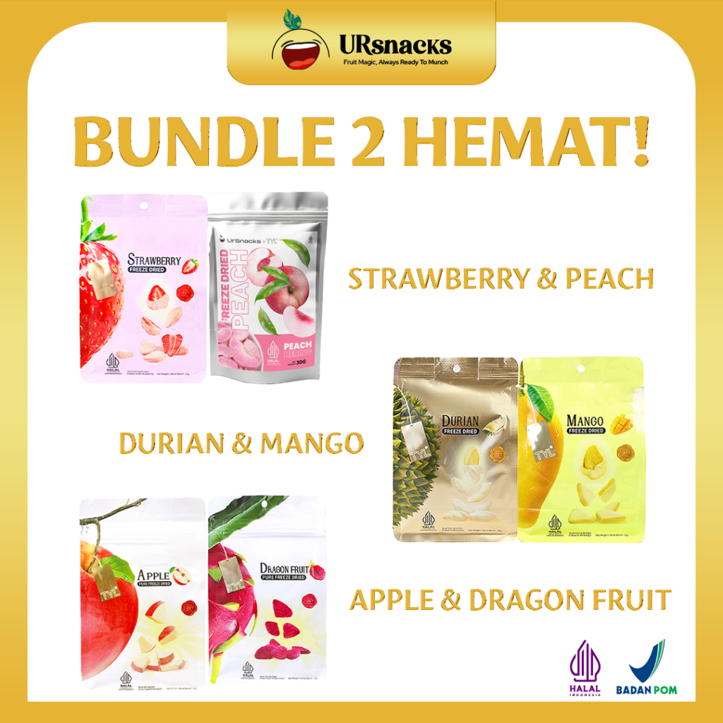 

URSNACKS Buah Kering All Variant Bundle Of 2 - Cemilan Sehat Variasi Buah