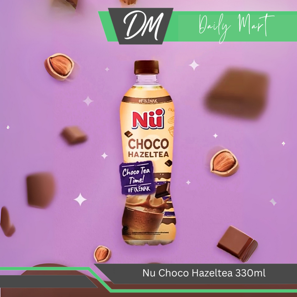 

Nu Green Tea Botol 330ml Choco Hazel Tea - Minuman Teh Kemasan Rasa Coklat Original Murah