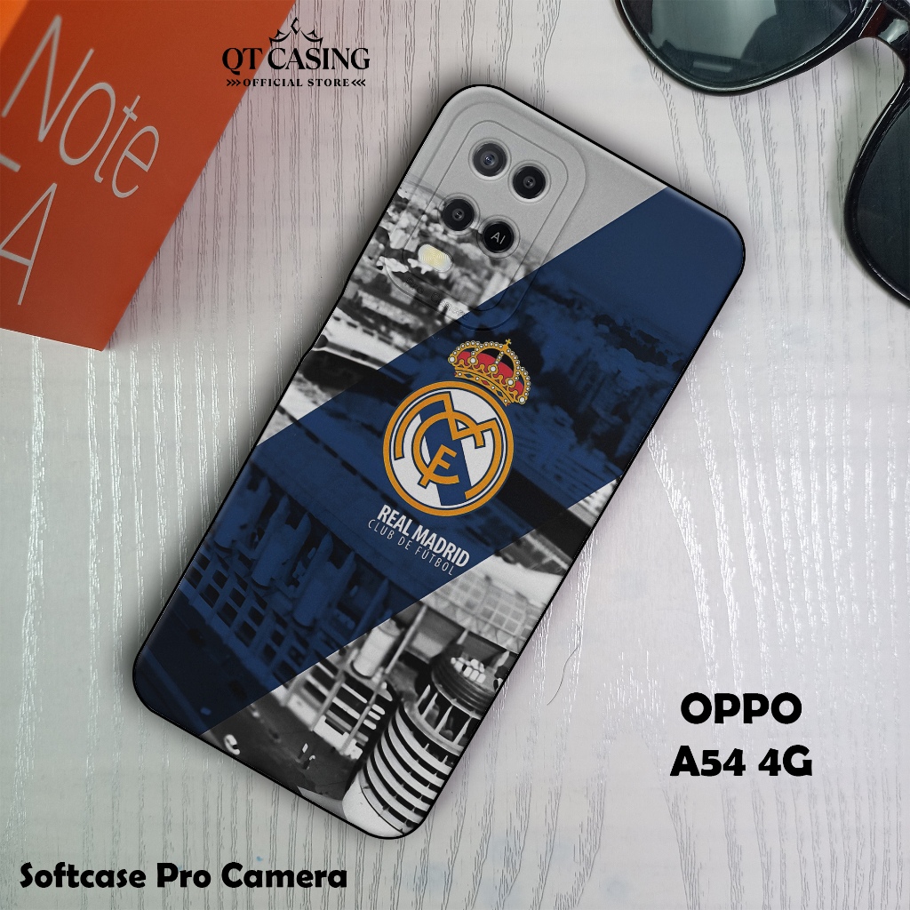 Case For Oppo A54 4G – Casing Motif Club Bola – Softcase Pro Camera Oppo A54 4G – Silikon Clear Case