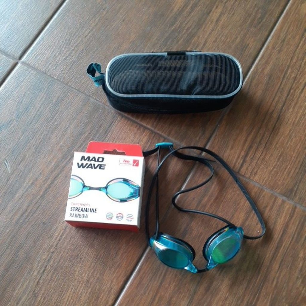 kacamata renang madwave streamlime rainbow