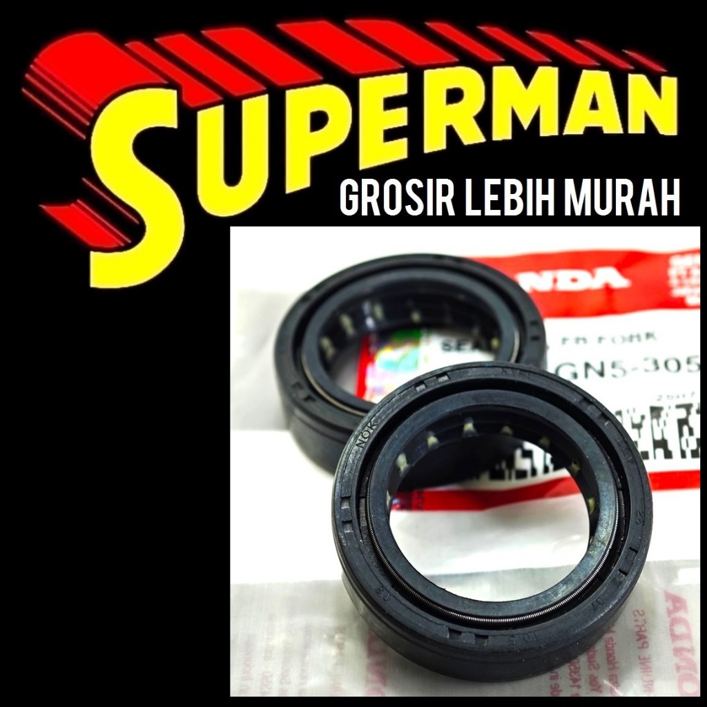 (Y5) SET ISI 2 SEAL SHOCK STEMPET HONDA GN5 gemuk 26 37 10.5 nok oil sil 2 per veer pir shok sok sko