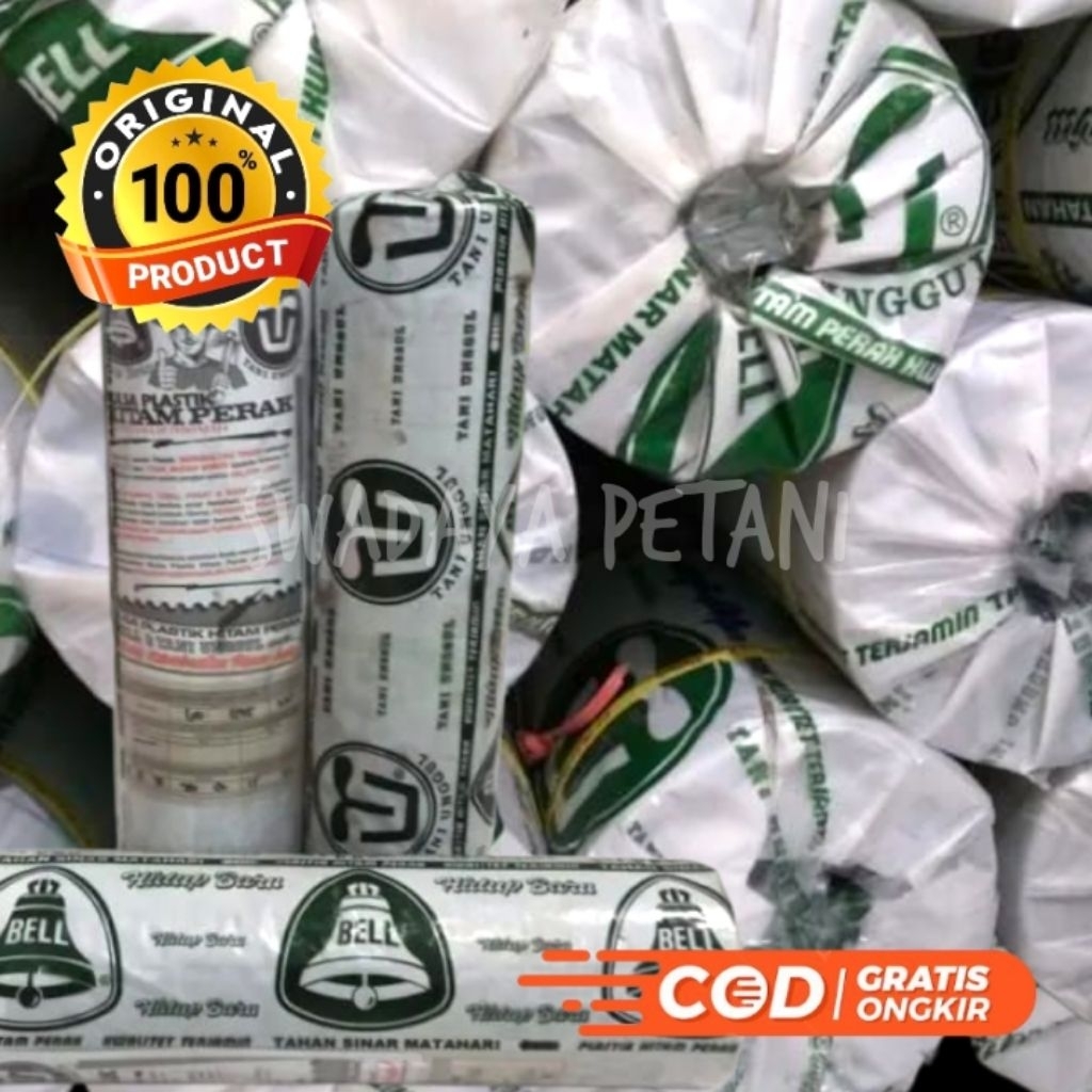 MULSA BELL HIJAU 8KG - Plastik Mulsa lebar 100 cm dengan ketebalan 0.35 mikron