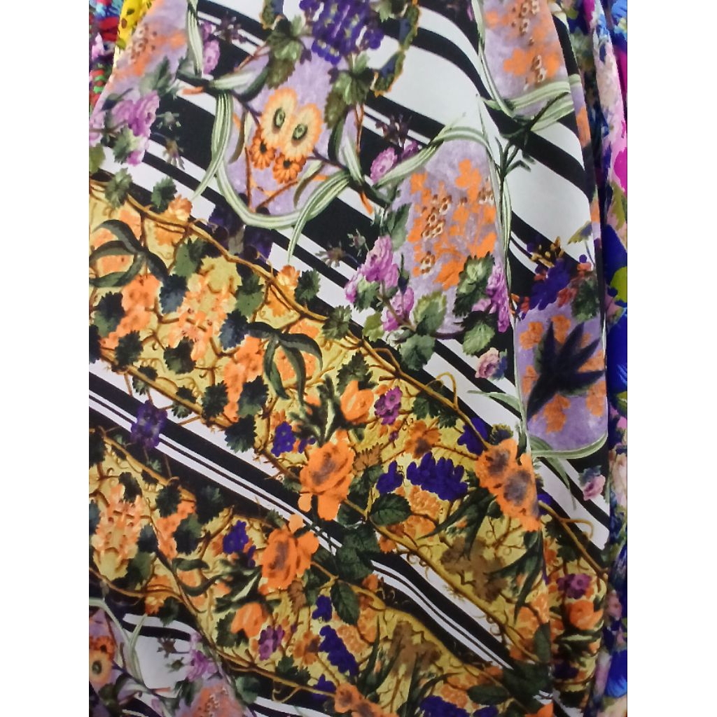 Kain/Bahan moscrepe motif kwalitas premium//Kain moscrepe motif meteran