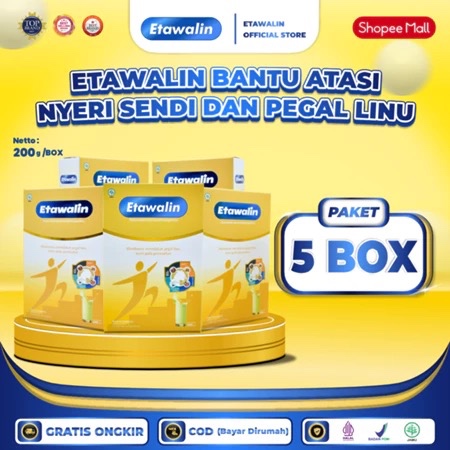 

BEST SELLER (5 BOX) ETAWALIN - Susu Kambing Etawa Solusi Atasi Masalah Nyeri Sendi & Asam Urat