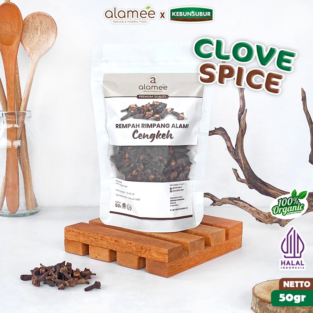 

ALAMEE Cengkeh Rempah Kering Organik Cloves Rimpang Organik Alami Spice 50gr Kebunsubur