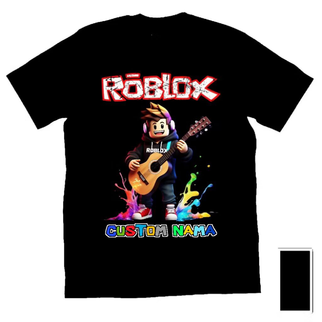 Kaos Baju Tshirt Cewek Perempuan Unisex Cowok Pria Anak Remaja Dewasa Game Roblox Robloxs Robloks Gu