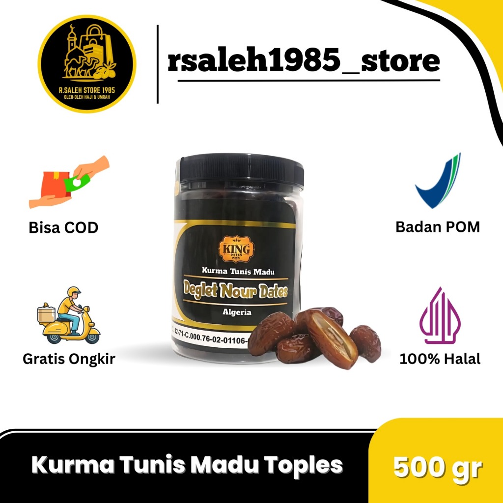 

KING DATES TUNIS MADU / KURMA TUNIS MADU 500GR KEMASAN TOPLES